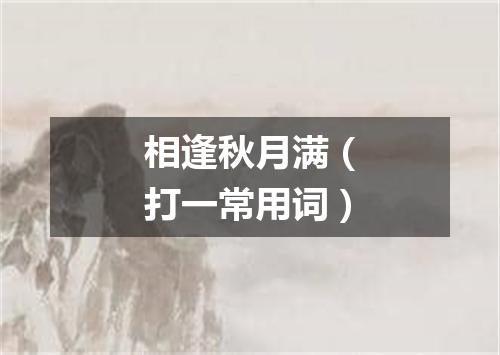 相逢秋月满（打一常用词）