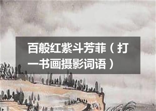 百般红紫斗芳菲（打一书画摄影词语）