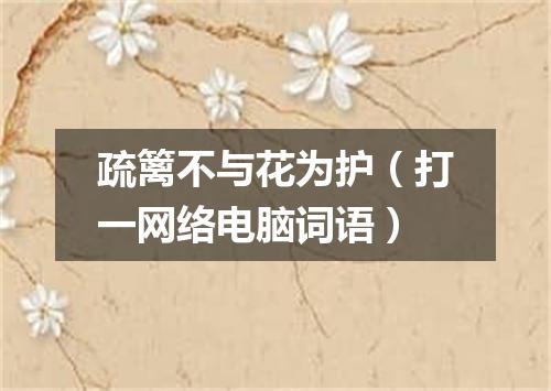 疏篱不与花为护（打一网络电脑词语）