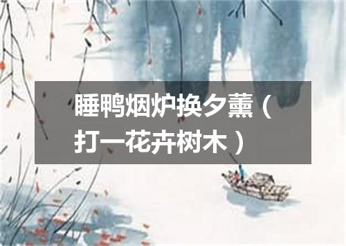 睡鸭烟炉换夕薰（打一花卉树木）