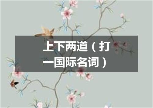 上下两道（打一国际名词）