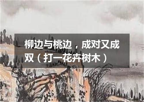 柳边与桃边，成对又成双（打一花卉树木）