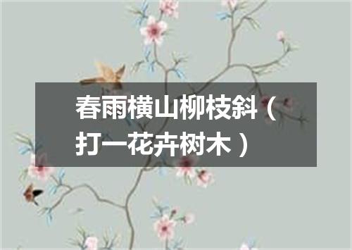 春雨横山柳枝斜（打一花卉树木）