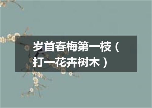 岁首春梅第一枝（打一花卉树木）