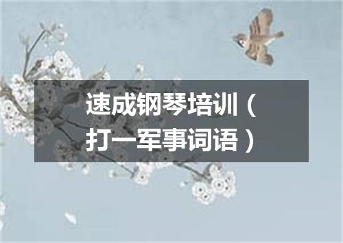 速成钢琴培训（打一军事词语）