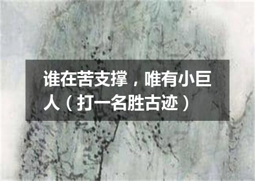 谁在苦支撑，唯有小巨人（打一名胜古迹）
