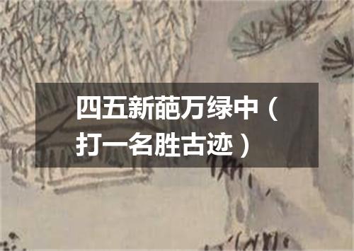 四五新葩万绿中（打一名胜古迹）