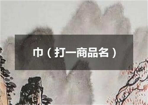 巾（打一商品名）