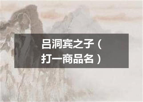 吕洞宾之子（打一商品名）