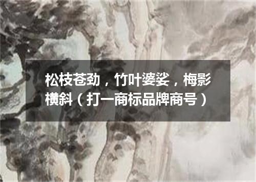 松枝苍劲，竹叶婆娑，梅影横斜（打一商标品牌商号）