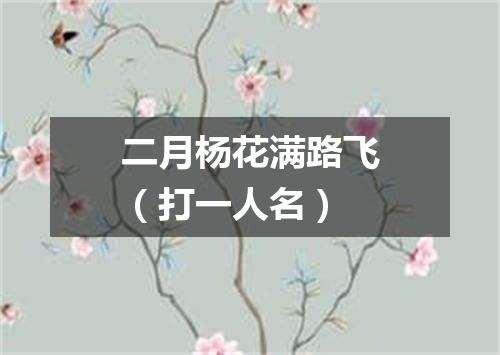 二月杨花满路飞（打一人名）
