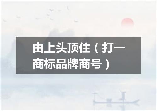 由上头顶住（打一商标品牌商号）