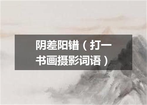 阴差阳错（打一书画摄影词语）