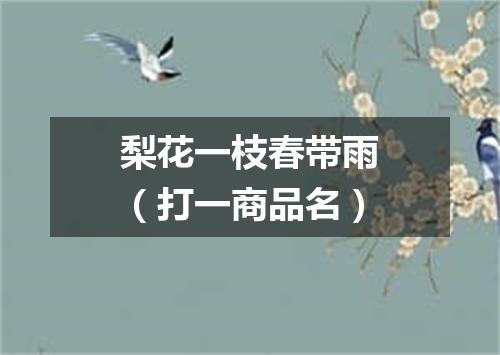 梨花一枝春带雨（打一商品名）