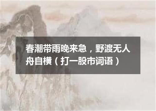 春潮带雨晚来急，野渡无人舟自横（打一股市词语）
