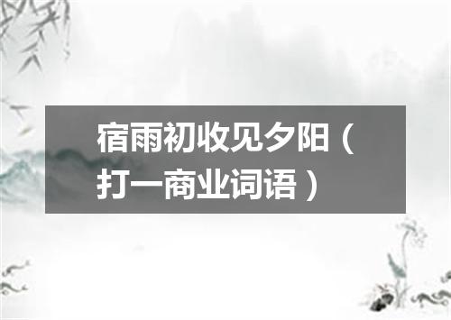 宿雨初收见夕阳（打一商业词语）