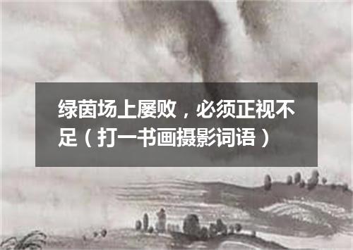 绿茵场上屡败，必须正视不足（打一书画摄影词语）