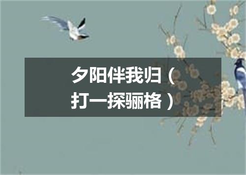 夕阳伴我归（打一探骊格）