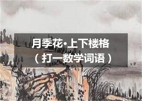 月季花·上下楼格（打一数学词语）