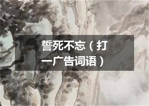 誓死不忘（打一广告词语）