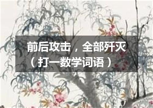 前后攻击，全部歼灭（打一数学词语）