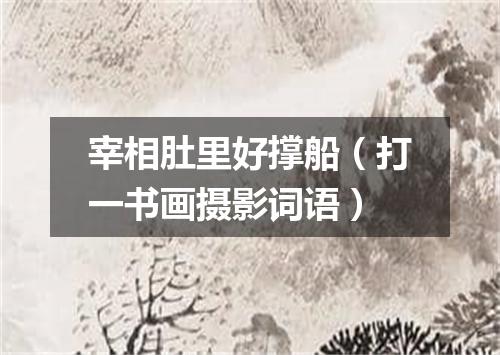 宰相肚里好撑船（打一书画摄影词语）