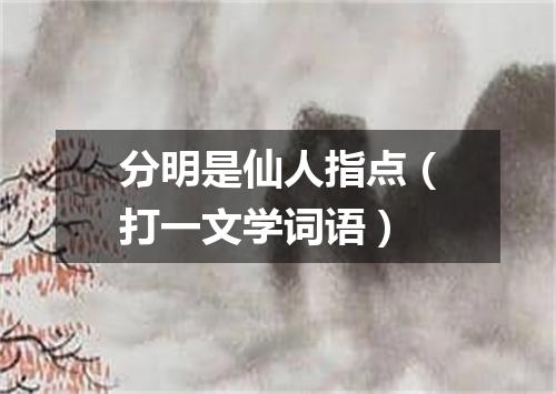 分明是仙人指点（打一文学词语）