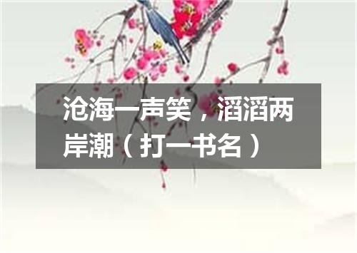 沧海一声笑，滔滔两岸潮（打一书名）