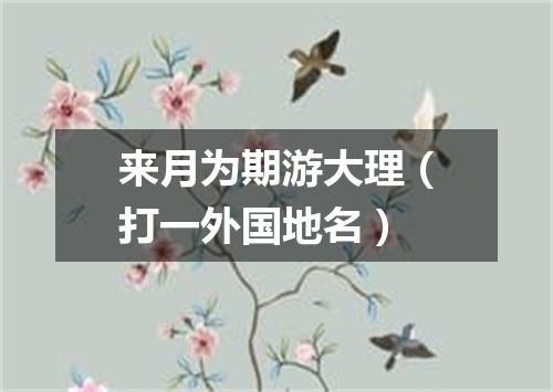 来月为期游大理（打一外国地名）