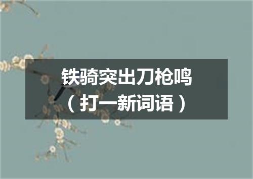 铁骑突出刀枪鸣（打一新词语）