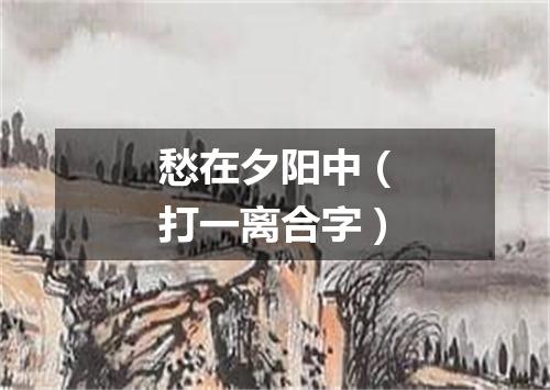 愁在夕阳中（打一离合字）