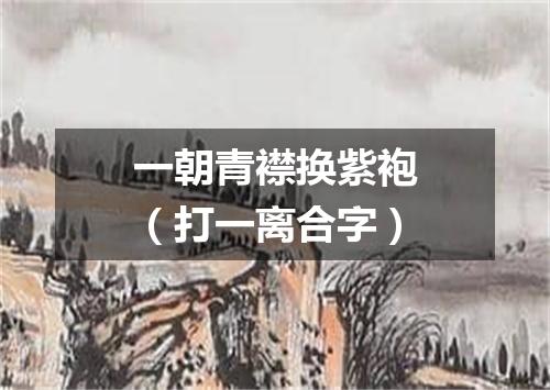 一朝青襟换紫袍（打一离合字）