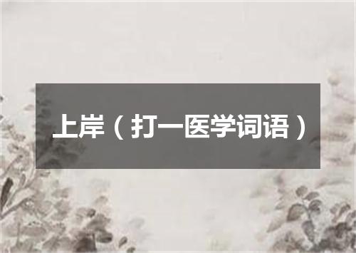 上岸（打一医学词语）