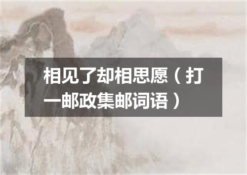 相见了却相思愿（打一邮政集邮词语）
