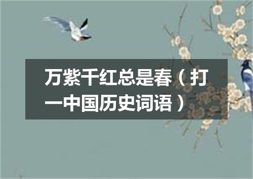 万紫千红总是春（打一中国历史词语）