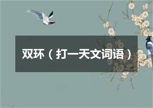 双环（打一天文词语）