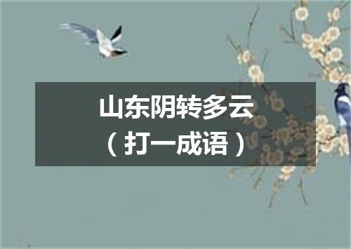 山东阴转多云（打一成语）