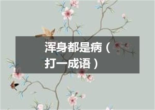 浑身都是病（打一成语）