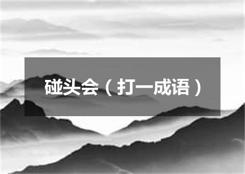 碰头会（打一成语）