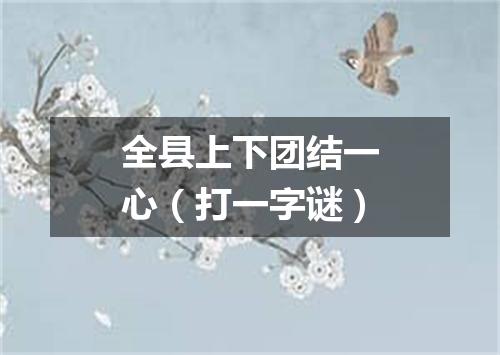 全县上下团结一心（打一字谜）