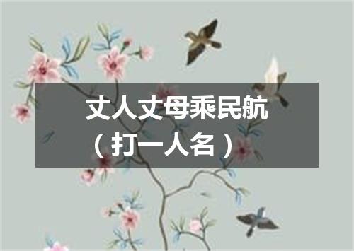 丈人丈母乘民航（打一人名）