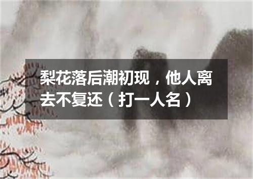 梨花落后潮初现，他人离去不复还（打一人名）