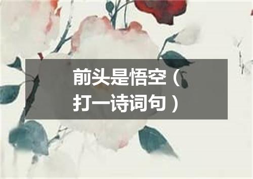 前头是悟空（打一诗词句）