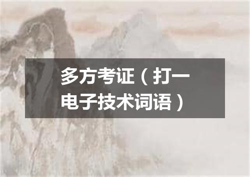 多方考证（打一电子技术词语）