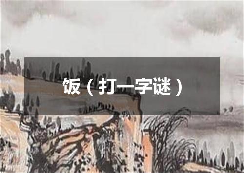 饭（打一字谜）