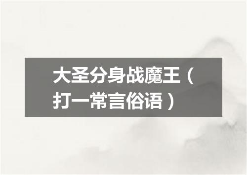 大圣分身战魔王（打一常言俗语）