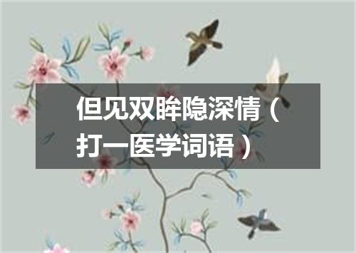 但见双眸隐深情（打一医学词语）