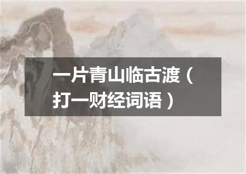 一片青山临古渡（打一财经词语）