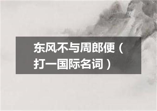 东风不与周郎便（打一国际名词）