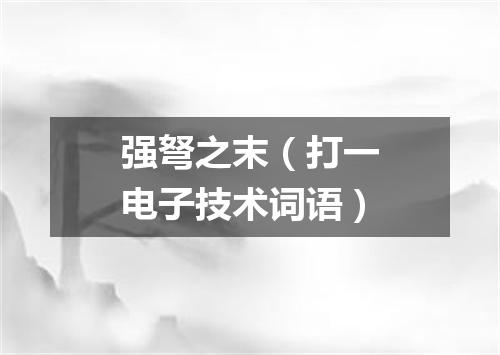 强弩之末（打一电子技术词语）